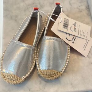 Sea Star Silver Kids' Moccasin Slip-Ons